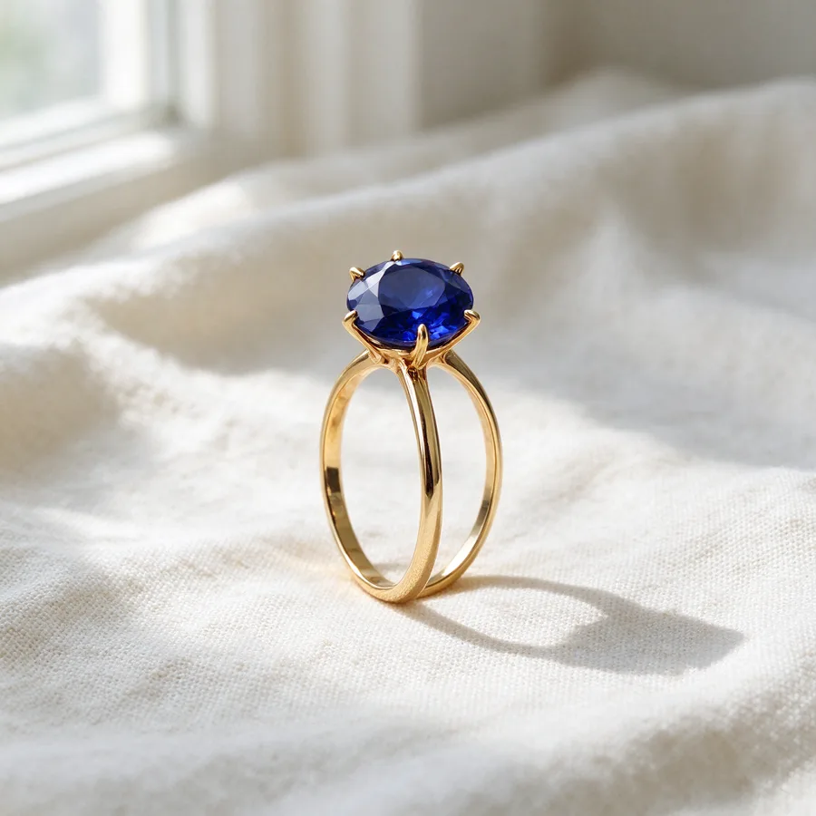 Silvershake oval birthstone ring — MonthBloom category reference image