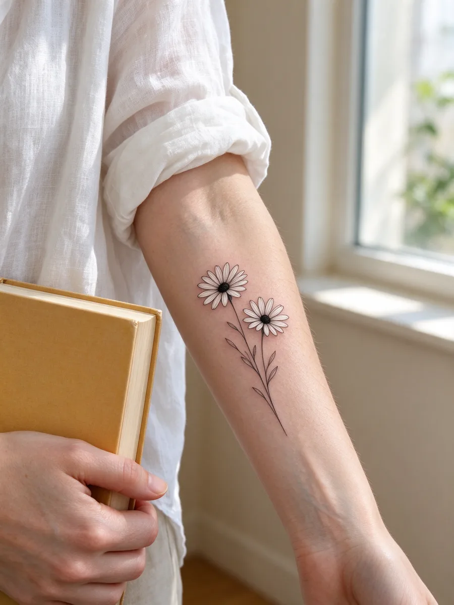 April birth flower tattoo design