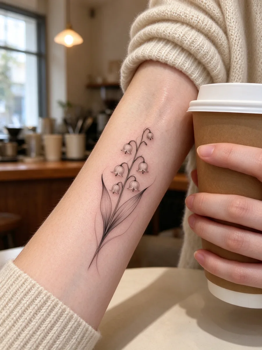 May birth flower tattoo design